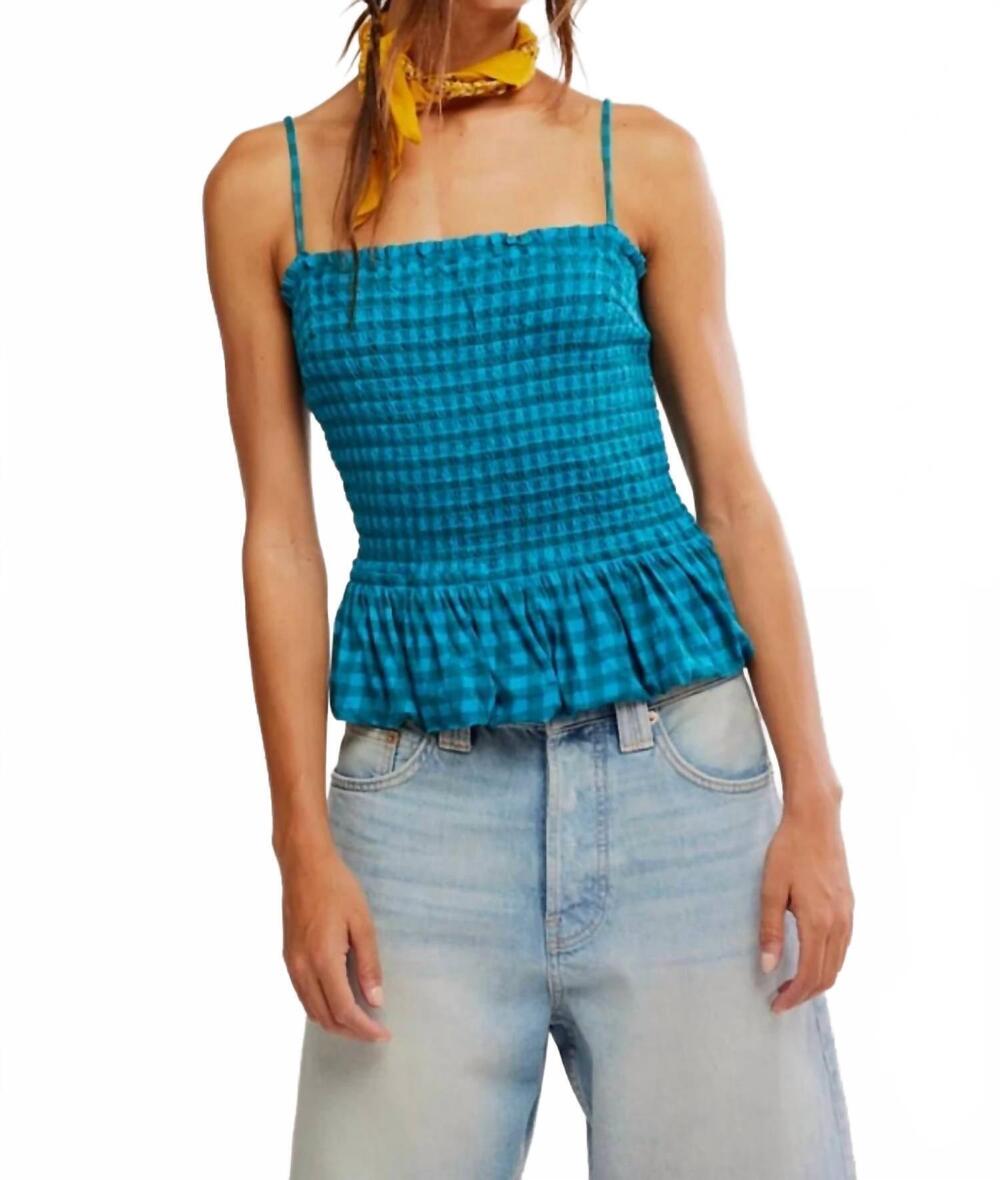 NEW FREE PEOPLE sundance tank top in teal
